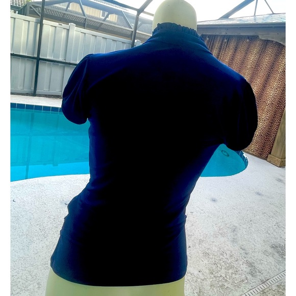 HeartSoul Navy Ruffled Women's Blouse New with tags size M - Picture 6 of 9